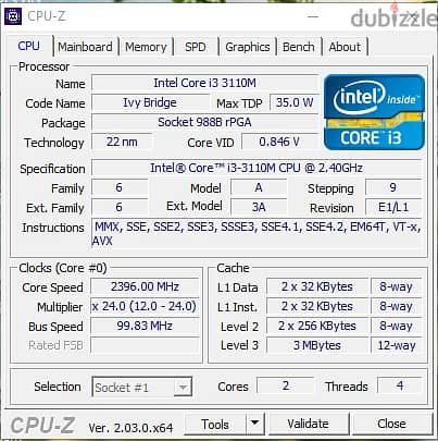 لاب توب لينوفو i3  الجيل الثالث للبيع 0