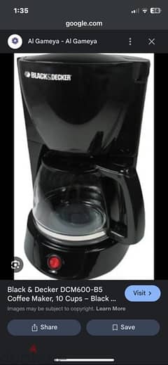 Black & Decker coffee maker 10 cups