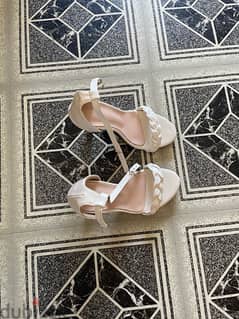 white heels slightly used not very much size 35 0