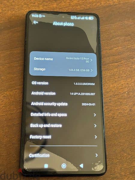 Xiaomi note 12 pro plus 256 GB 2