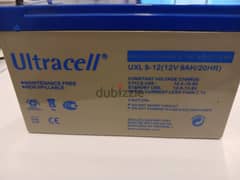 بطارية ultracell اصلي 12v 9A استعمال خفيف ups بحاله جيده