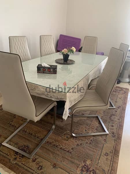 Modern Dinning table with 6 chairs 1