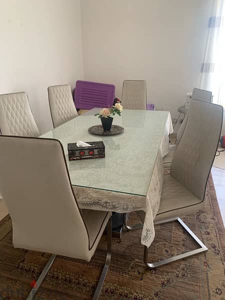 Modern Dinning table with 6 chairs 3