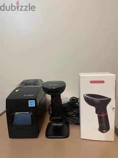 GoDex printer + scan barcode scanner