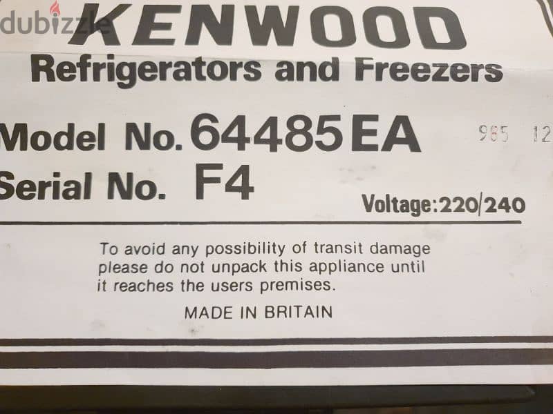 kenwood deep freezer made in Britain 2