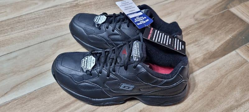 Sketchers Black Shoes Felton Mem Foam (42.5) حذاء سكتشرز أسود مستورد 2