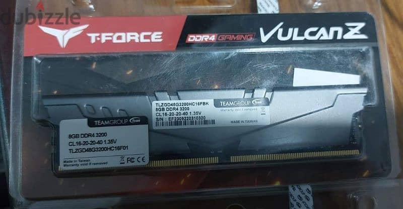 Ram DDR4 GAMING VULCANZ  8g. b 3200 Team T-Force 2