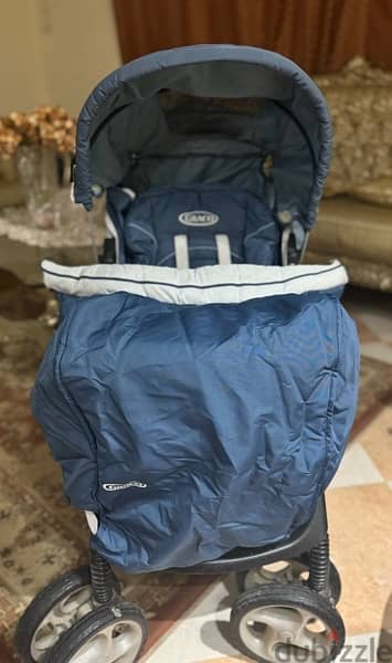 Graco Set ( Stroller + Car seat ) حالة ممتازة 7