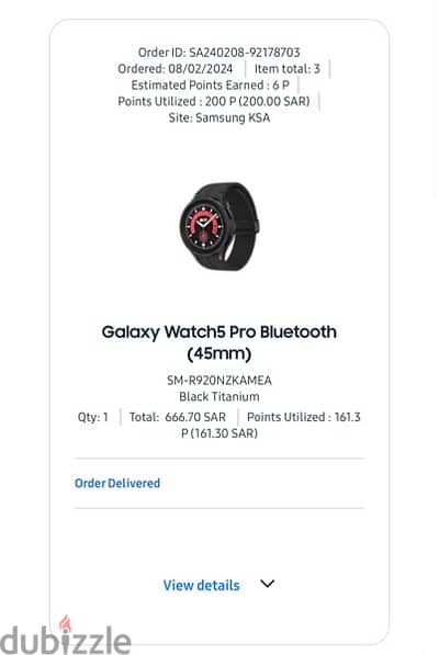 Galaxy watch5 pro (45mm) - black titanium with sapphire crystal glass