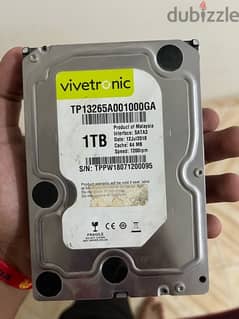 هارد داخلي Hdd 1 tera