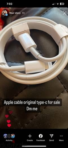 original apple cable type c 0