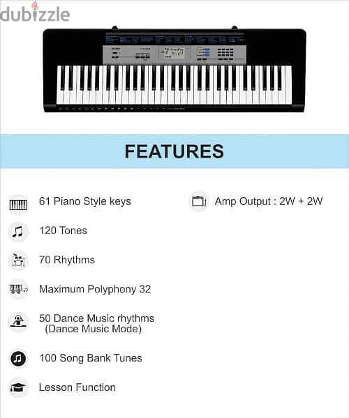Casio CTK1500 افضل بيانو للمبتدئين مع ضمان سنه 3