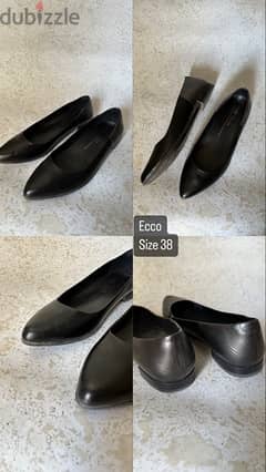 Ecco two tone black flats size 38 0