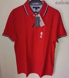 Tommy Hilfiger Men's Polo Shirt Size L Regular Fit - Red Color 0