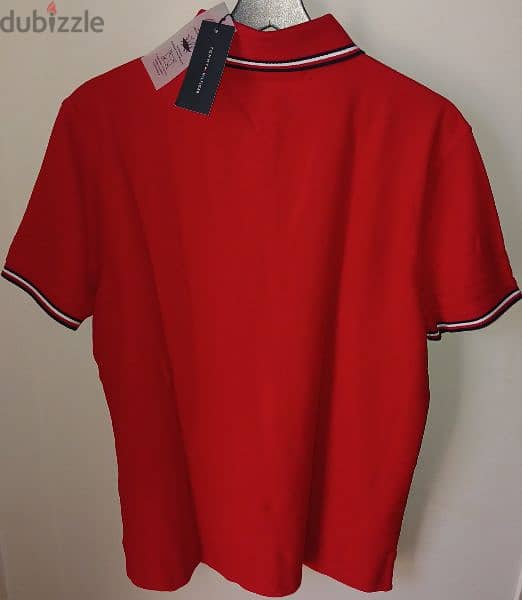 Tommy Hilfiger Men's Polo Shirt Size L Regular Fit - Red Color 3