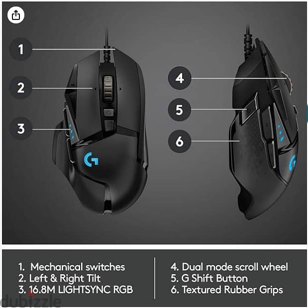 Logitech G502 Hero جديد متبرشم 1