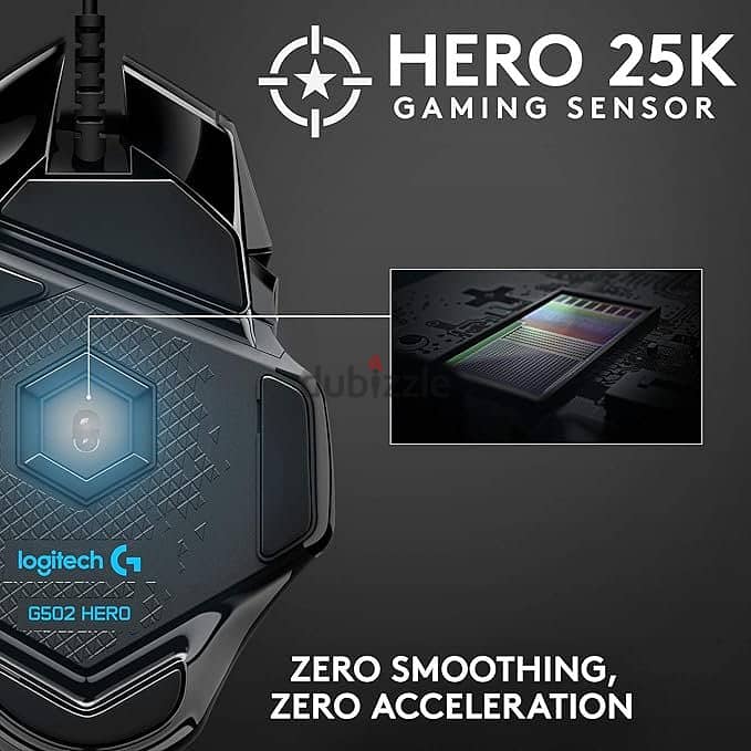 Logitech G502 Hero جديد متبرشم 3