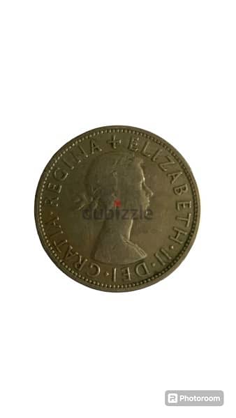 عملة انجليزيه قديمه - 1954 Half Crown Value, Elizabeth II