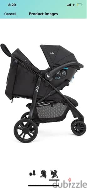 stroller joie litetrax 3 with car seat 7