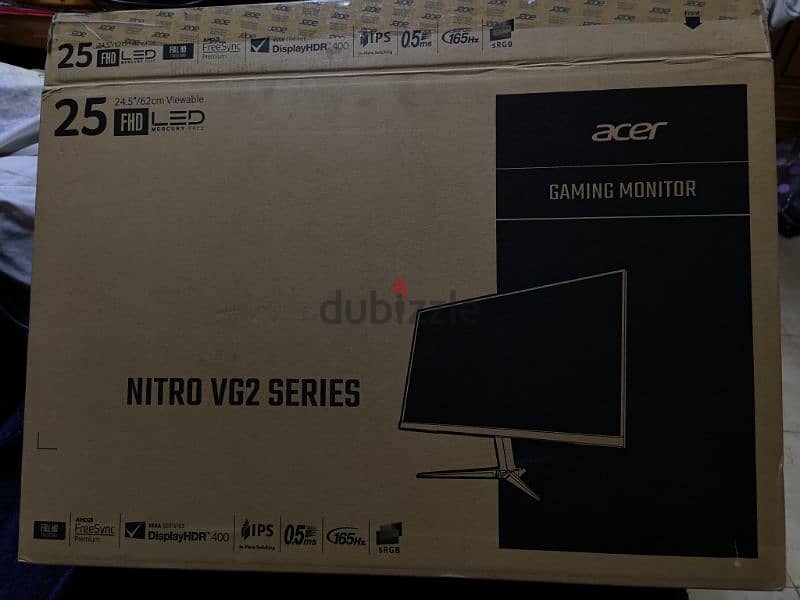 Acer Nitro VG252Q IPS 165Hz 0.5ms 99 sRGB HDR400 AMD FreeSync Premium 0