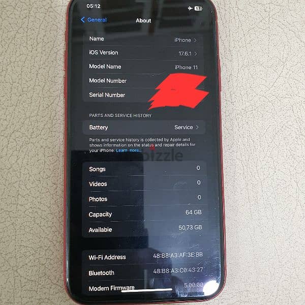 Iphone 11  64GB RED 3