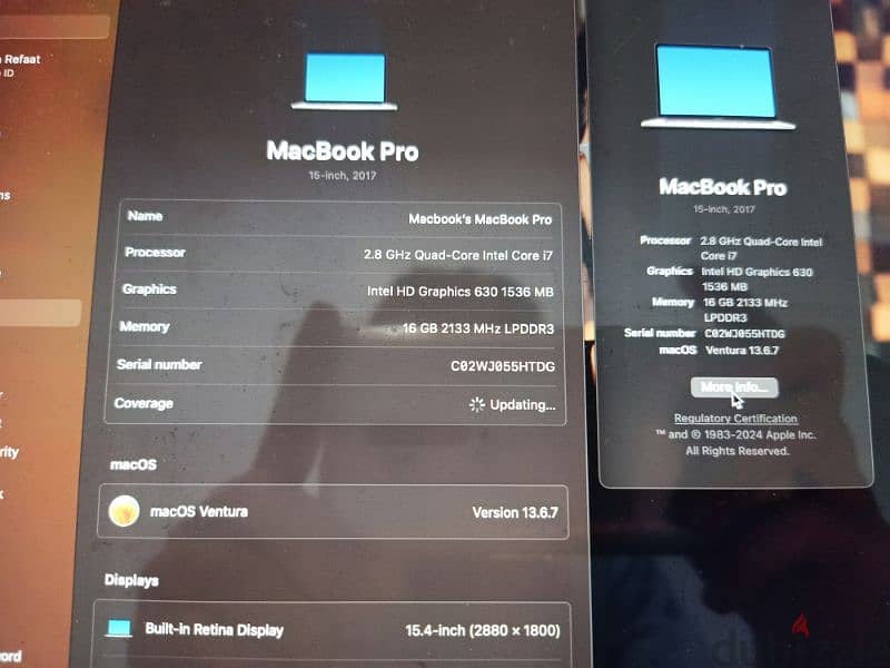 Macbook pro 2017 3