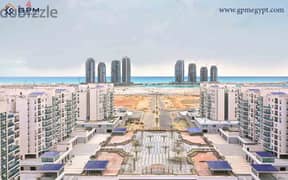 A luxury apartment ready to move in immediately, with very high-end finishes, in the finest resort in New Alamein City, with a down payment of 750,000 0