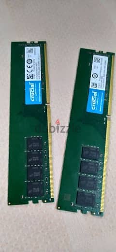 Crucial 4GB DDR4 pc RAM 2*4 (8gb)