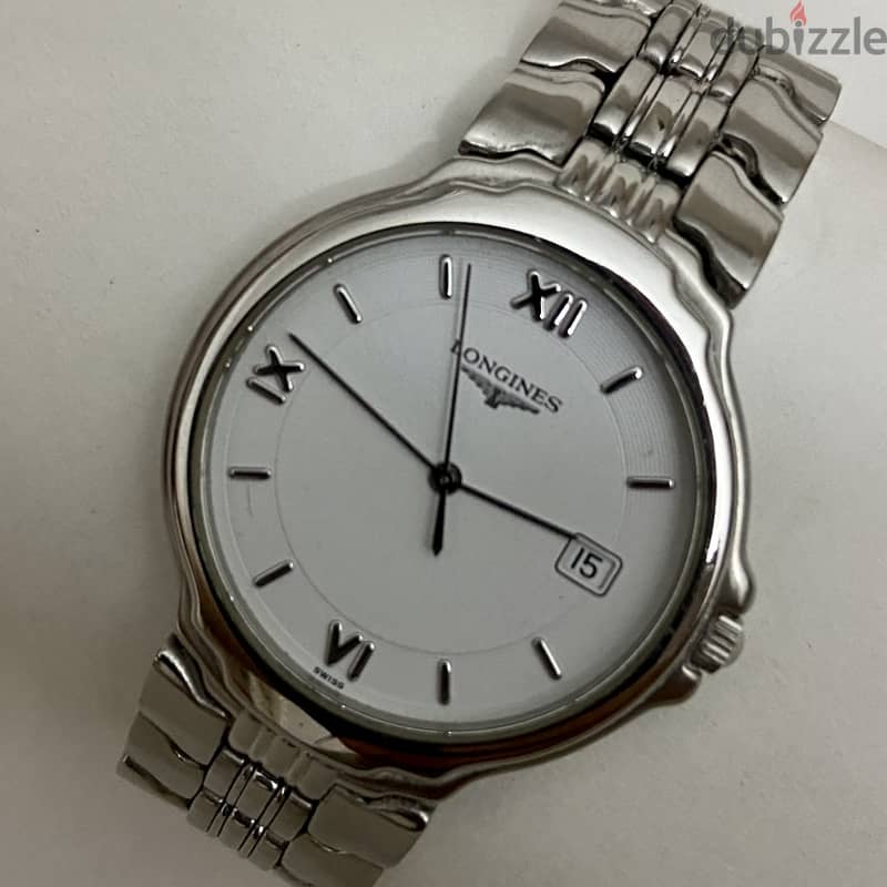 Original Swiss Made Quartz LONGINES 36mm As New With Box  ساعه لونچين 2