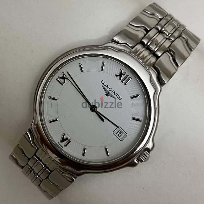 Original Swiss Made Quartz LONGINES 36mm As New With Box  ساعه لونچين 5