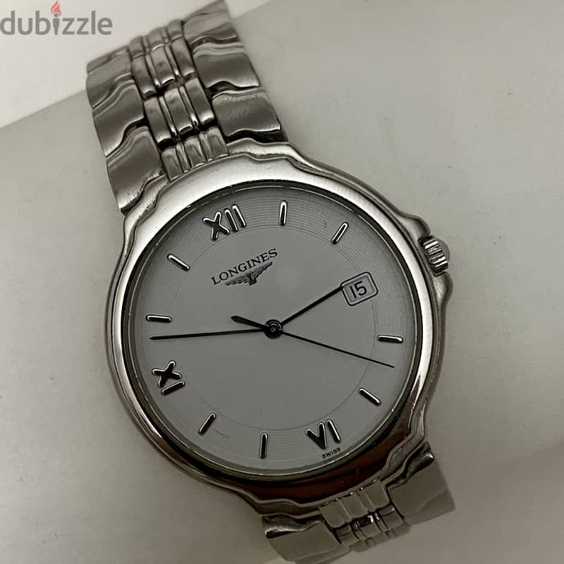 Original Swiss Made Quartz LONGINES 36mm As New With Box  ساعه لونچين 8