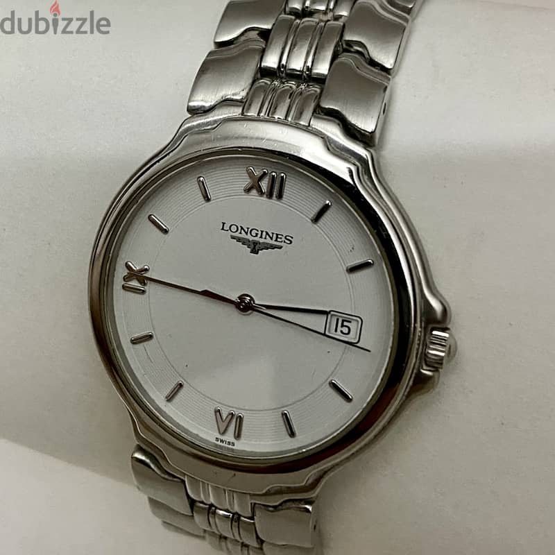 Original Swiss Made Quartz LONGINES 36mm As New With Box  ساعه لونچين 10