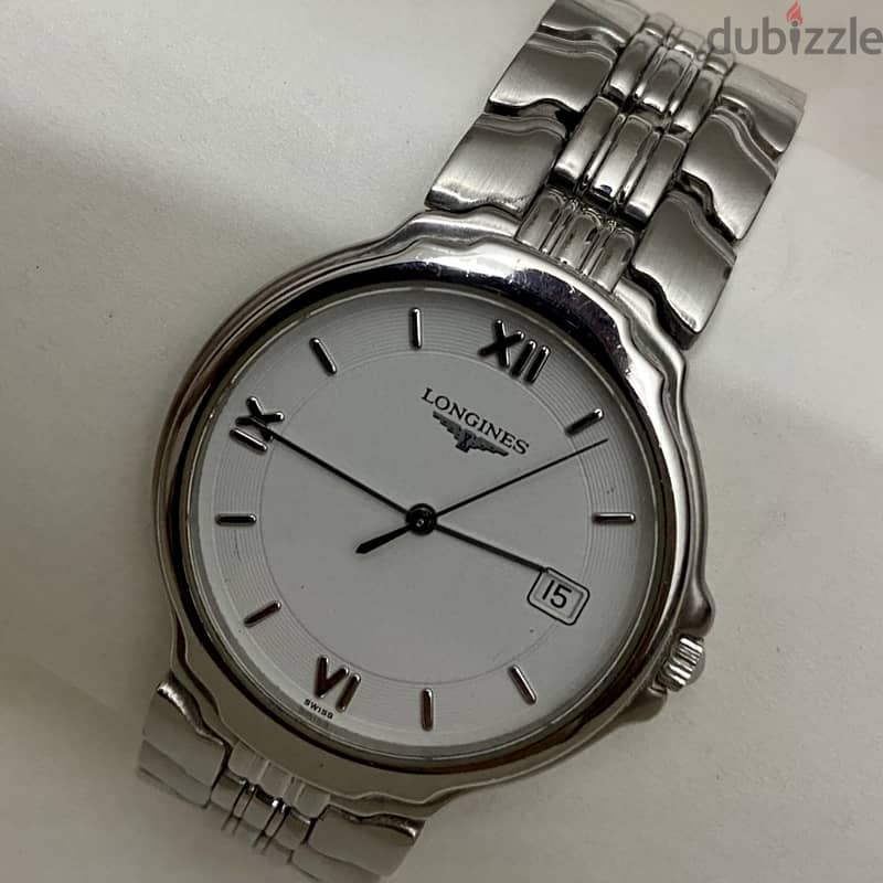 Original Swiss Made Quartz LONGINES 36mm As New With Box  ساعه لونچين 11