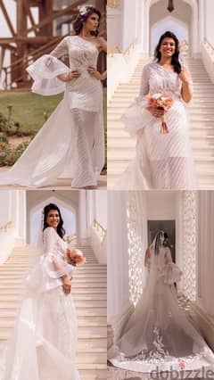 wedding dress with veil 0