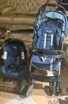 Graco Set ( Stroller + Car seat ) حالة ممتازة