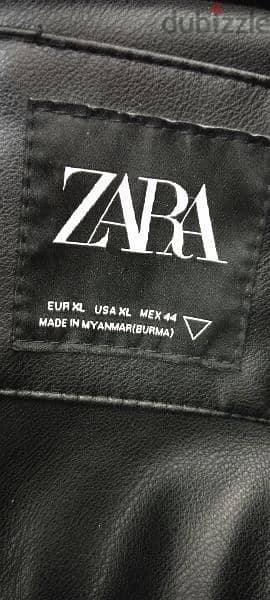 zara leather  jacket (besball jacket) size xl 2