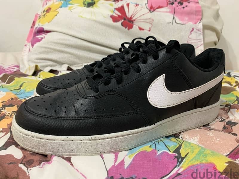 Nike Court Vision Low Next Nature Black/White  Men's Size 45.5 5