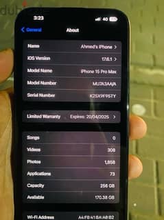 iphone 15 promax 256 G