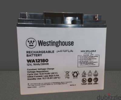 4 بطارية 12 فولت 18 امبير Westinghouse بحالته ممتازة