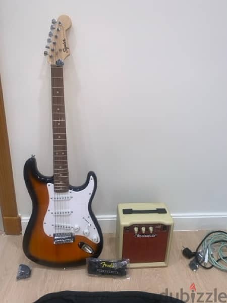 Electric guitar Strat Pak W/Frontman 10G amp, Brown 5