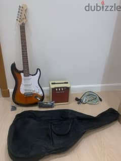 Electric guitar Strat Pak W/Frontman 10G amp, Brown