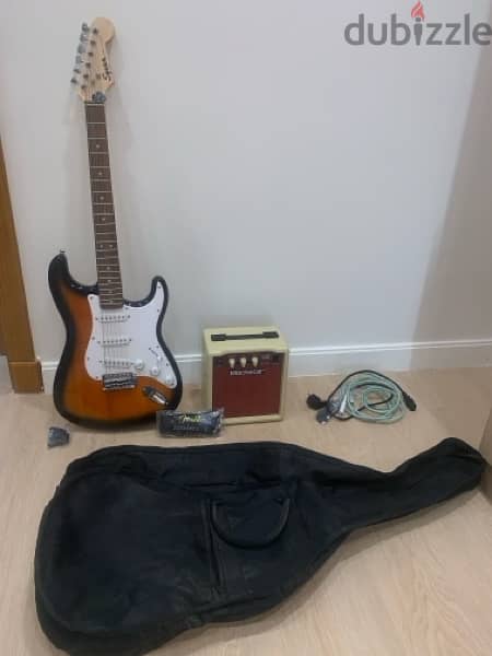 Electric guitar Strat Pak W/Frontman 10G amp, Brown 3