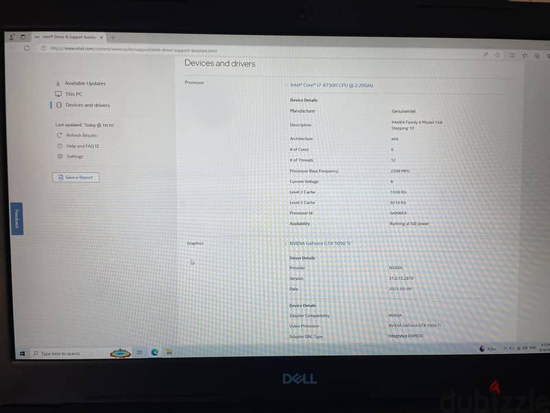 Dell G3 15 i7, 32gb ram, 4gb graphics 9