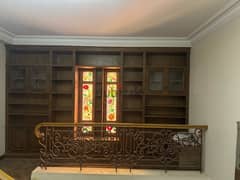 TV unit مكتبة تلفزيون خشب 0