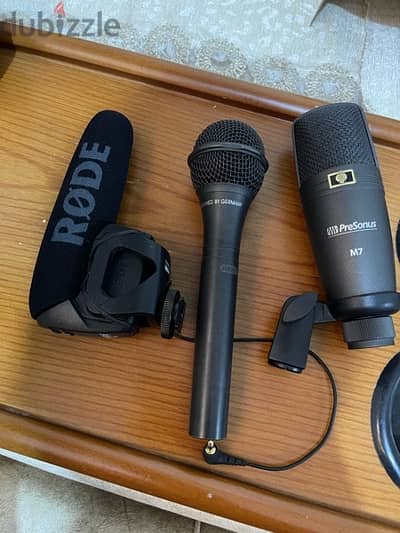 mic rode + mic PreSonus + mic shure