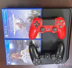 Playstation 4 Slim + 2 Original Controllers + 2 Free Games 0