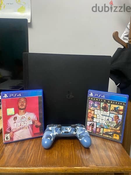 ps4 pro good condition with 1 original controller and 2 games 1Tb 2