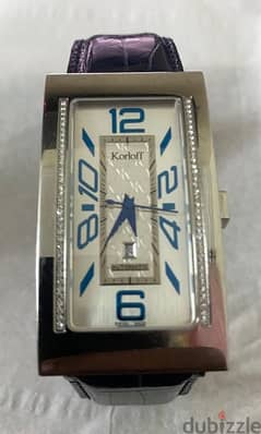 authentic Korloff Paris K14 Romeo Juliet automatic Diamond blue strap 0