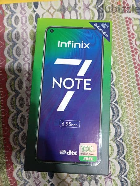 infinix note 7 بشاحنه الاصلي وعلبته 2