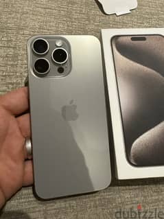 iPhone 15 pro max grey titanium like new   100% 0